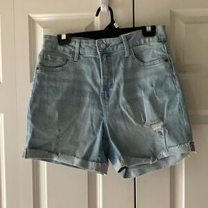 George women’s  10 Jean shorts cuffed distressed light wash
